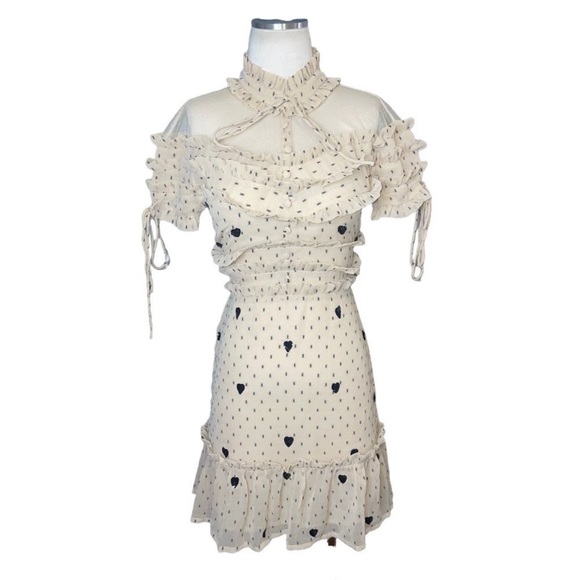 NBD “Cherry Pie” Mini Dress in Nude Black Women’s, XS size. - Picture 6 of 8